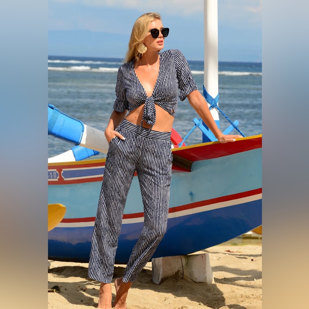 Walker & Wade Pinstripe Beach Pant